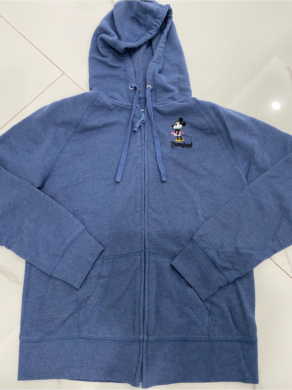 Disney zip up sweatshirt Blue Mickey Mouse logo Zip-Up Hoodie